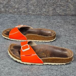 Birkenstocks Sandals Madrid Birko‎ Flor Size 36/5.5 Neon Orange Slip On Shoes